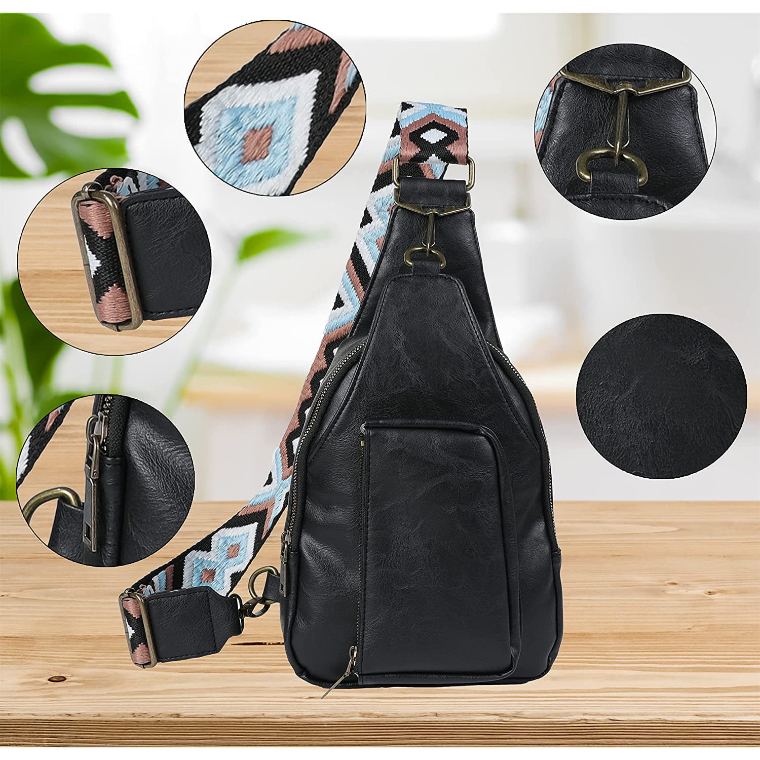 Amazon.com: Canvas Sling Crossbody Bag for Women Men, Daypack Sling Bags  Travel Casual Hiking Small Chest Shoulder Purse Bag Outdoor(470/Black) :  Clothing, Shoes & Jewelry