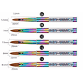 thumbnail image 6 of 100% Kolinsky Acrylic Nail Brush Rainbow Crystal Handle Crimped Size #10, 6 of 7