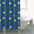 thumbnail image 4 of Blue Sun Moon Cloud Star Pattern Shower Curtain 72"x72" ,Bathroom Decorative Shower Curtains Set with 12 Hooks,Modern Waterproof Washable Shower Curtain, 4 of 6