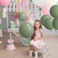 thumbnail image 4 of RUBFAC 129 piezas Globos de látex verde salvia Globos de diferentes tamaños 18 12 10 5 pulgadas Kit de globos de fiesta verde oliva para fiesta de cumpleaños Graduación Baby Show, 4 of 5