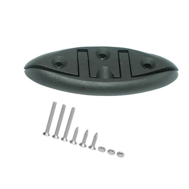Cornamusa plegable para barco, accesorio para barco, portátil, práctico, fácil de instalar, cornamusa de muelle abatible hacia arriba de nailon marino Negro
