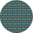thumbnail image 1 of Ahgly Company Indoor Round Patterned Deep-Sea Green Area Rugs, 3' Round, 1 of 6