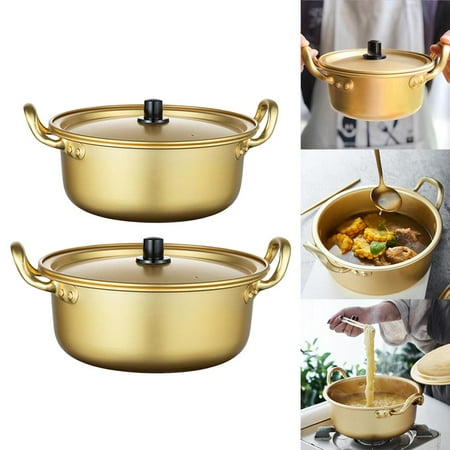 

2 Pcs Korea Yellow Noodle Pot Hand-Pulled Noodle Cooker Fast Cooling