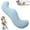 Blue, variant on Pea Pod Body Pillow for Side Sleeper – Ergonomic S‑Shaped Full Body Support Pillow for Adults, Cooling Soft Long Pillow with Washable Cover 41″