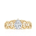 thumbnail image 4 of Certified Pear Lab Grown Diamond Filigree Engagement Ring, 0.6 Carat, EF-VS Quality, 10K Yellow Gold, US 3.00, 4 of 8