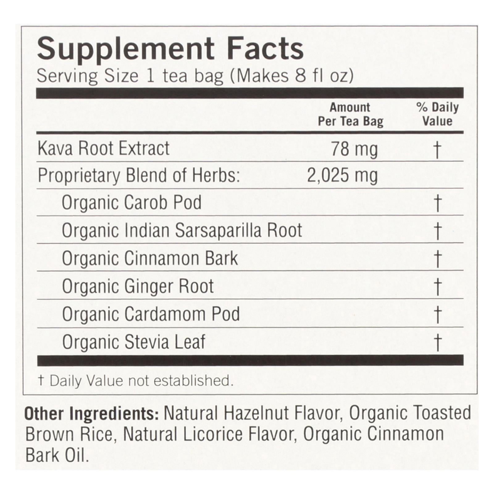 Yogi Kava Stress Relief Herbal Tea Caffeine Free - 16 Bag - Case Of 6