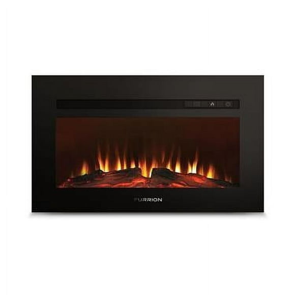 Furrion LLC Fireplace Insert FF30SW15A-BL Electric Fireplace With Simulated Logs; LED Viewing Area; Plug-In Mount; 750 Watt And 1500 Watt Climate Control Settings; Heats Area Up To 500 Square Feet