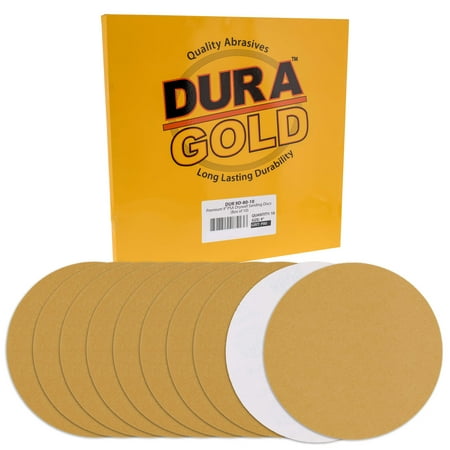 

Dura-Gold Premium 9 Drywall Sanding Discs - 80 Grit (Box of 10) - Sandpaper Discs with PSA Self Adhesive Stickyback High-Performance Fast Cutting Aluminum Oxide Abrasive - For Drywall Power Sander