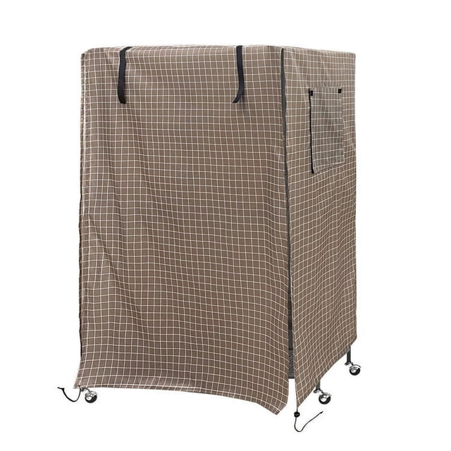 Cubierta para jaula de pájaros, cubiertas para jaulas de pájaros para la noche, cubiertas impermeables para jaulas de pájaros para animales (210D, caqui)--130*96*59cm