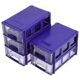 thumbnail image 1 of OUNONA 5Pcs Blue Drawer Parts Organizer Box Plastic Tool Storage Cabinet for Home and Office, 1 of 6