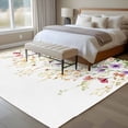 thumbnail image 4 of Spring Floral Large Area Rugs 5x8 ft Watercolor Leaves Wildflower Pastoral Washable Rug Non Slip Indoor Carpet Absorbent Floor Mat for Living Room Bedroom Dining Room, 4 of 9