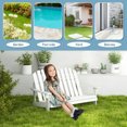 thumbnail image 7 of Spaco 2 Person Adirondack Rocking Chair with Slatted seat-White, Kids Couch for Kids, 7 of 7
