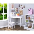 thumbnail image 6 of UTEX Junior Wooden Table & Chair, Toddler Writing Desk with Storage, Home School Use, White, 6 of 6