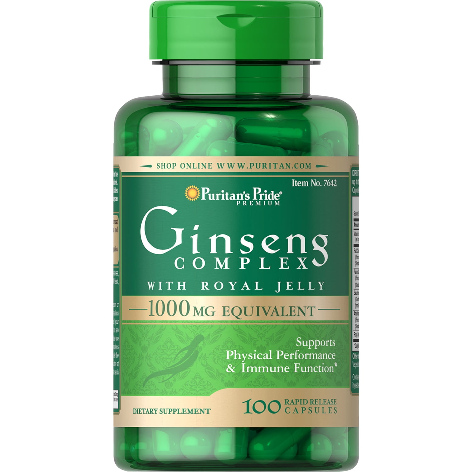 Puritan's Pride Ginseng Complex 1000 mg100 Rapid Release Capsules