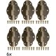 thumbnail image 2 of 6x antigua bisagra de bronce diseño de hierro retro vintage casa de campo estilo armarios de la puerta gabinete cajas de herramientas de cofres 56x42mm conjunto de 6 Feliz Sencillez, 2 of 5