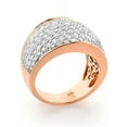 thumbnail image 2 of Large Pave Natural Diamond Ring Statement Jewelry Wide Wedding Band (Rose Gold Size 8), 2 of 3