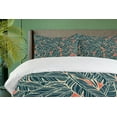 thumbnail image 4 of Ambesonne Feather Duvet Cover Set, Modern, 2-Calking, Black Scarlet Cream, 4 of 7