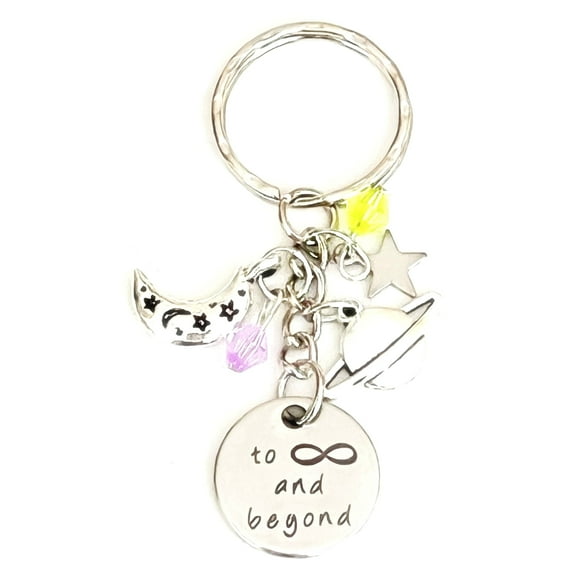 To Infinity and Beyond Silver Charm Keychain Accessories Gift for an Unbreakable Bond of Love or Friendship | Merchandise for Women