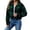 Army Green, variant on Tqcoqu Women's Plaid Jackets Long Sleeve Button Front Lapel Fuzzy Fashion Warm Winter Cropped Sherpa Coat