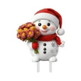 thumbnail image 1 of TIELUTT Interesting Xmas Snowman Garden Ground Stake Adornment Colorful Garden for 60 Yard Signs Customized Graduation Windmill Holder Garden Flag Holder Clips Cemetery Flowers for Vase with Foam, 1 of 3