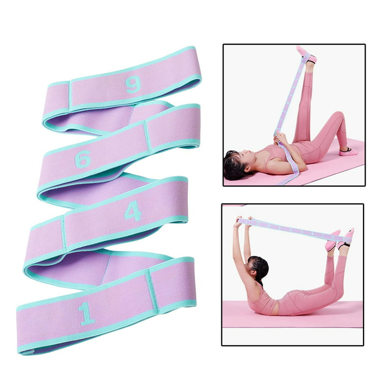 Yoga Strap Stretch with Loop Gym Belt Fitness Resistance Band Stretching  Strap for Waist Back Leg, Beginner, Women Men ,Taekwondo ,Gymnastics
