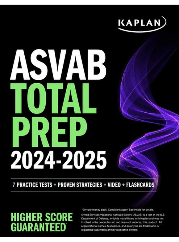 Kaplan Test Prep: ASVAB Total Prep 2024-2025: 7 Practice Tests + Proven Strategies + Video + Flashcards (Paperback)