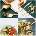 thumbnail image 6 of 24 Piece Gold Flatware Cutlery Set With Stand Include Knife Fork Spoon,Hanging Stainless Steel Utensils Set Service for 6,Dishwasher Safe, 6 of 6