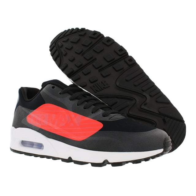 Nike Mens Air Max 90 Ultra 2.0 Essential Low, Black/Bright Crimson, Size 11.0