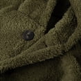 thumbnail image 6 of WTOBBY Men's Fall and Winter Solid Color Hooded Fleece Coat, Fleece Fashion Trend Menswear for Casual and Street Style, Soft and Warm for Daily Wear,Army Green L, 6 of 6