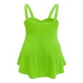 thumbnail image 6 of XIAONU Women Button Cami Tank Top Sleeveless Ruched Flared Hem Casual Blouse, 6 of 7