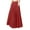 Red, variant on sunsanly Maxi Skirt Two Pockets High-Waist Elastic Waist Pleated Large Hem Clothing Matching Oversized Women A-Line Solid Skirt Summer Clothes