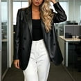 thumbnail image 5 of Drovellove Plus Size Women's Long Sleeve Faux Leather Moto Jacket | Quilted Biker Blazer for Commute, Office, or Night Out, 5 of 5