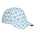 thumbnail image 3 of Haiem Blue and White Squares Baseball Cap Dad Hat Cotton Soft Adjustable Fashion Hats for Men Women Unisex Style Headwear, 3 of 9