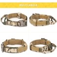 thumbnail image 2 of Queilt 2pcs M Tactical Dog Collar with Control Handle Adjustable Military Nylon Collar, Metal Buckle, Padded for Medium Large Dogs, Hunting Training/Outdoor, 2 of 4