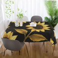 thumbnail image 5 of Yayeee Tablecloths for Rectangular Tables 60 x 120 inch Party Table Cover, Black Sunflower Pattern, 5 of 6