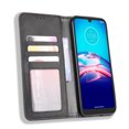 thumbnail image 4 of Compatible with Motorola Moto E6i 2021 Case Magnetic Closure Vintage Pattern PU Leather Wallet Cover with Card Slots-Black, 4 of 5