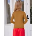 thumbnail image 5 of Arshiner 2 Packs Ribbed Knit Long Sleeve Shirts for Girls Soft Slim Fit Crewneck Casual Base Layer Tops Tees, 5 of 6