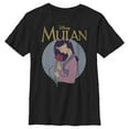 thumbnail image 1 of Boy's Mulan Smelling the Flower Graphic Tee Black X Small, 1 of 4
