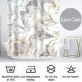 thumbnail image 5 of Extra Long Shower Curtain 72x84 inch Length, Marble Fabric Shower Curtain Set for Bathroom, Water Resistant Polyester Fabric Washable Machine Washable, 5 of 5