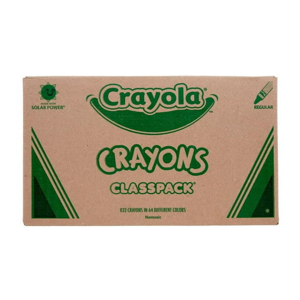 Paquete de clases Crayola Crayon (832 unidades), material escolar a granel para aulas, 13 juegos de