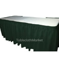 thumbnail image 2 of 14' Ft. POLYESTER PLEATED TABLE SET SKIRT skirting Trade show 24 colors Catering", (Color: Hunter Green), 2 of 3