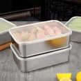 thumbnail image 3 of Boîte à Lunch Bento Empilable en Acier Inoxydable Carré avec Couvercle Hermétique, 3 of 9