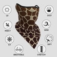thumbnail image 6 of Sun Protection Face Mask Neck Gaiter Dark Giraffe Print Sunscreen Breathable Bandana Balaclava, 6 of 7