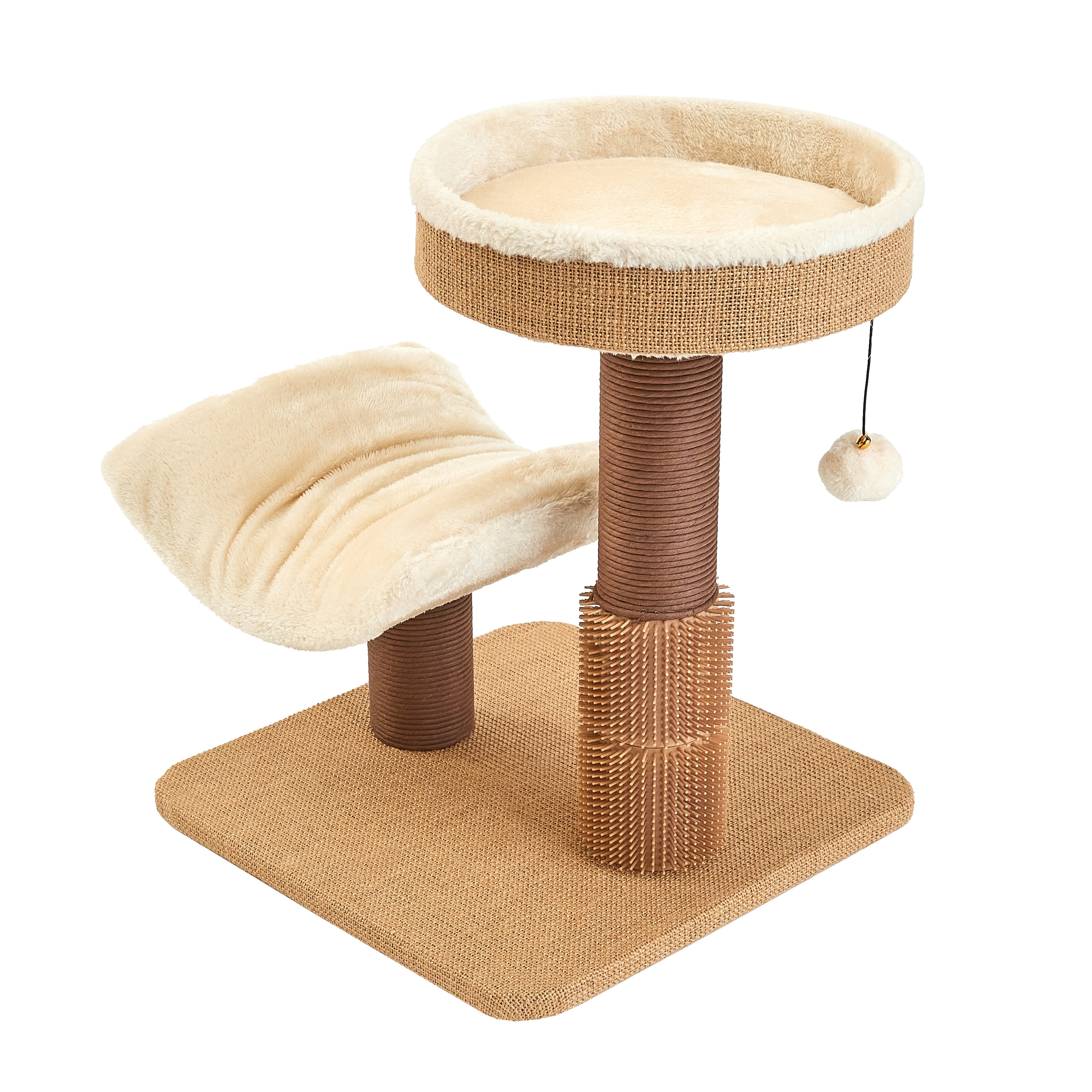 Two by Two Marquette - Beige Scratching Post Cat Furniture - 21.9 in. Tall