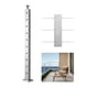 thumbnail image 1 of VEVOR Poste de Pasamanos de Cable Poste de Barandilla para Escalera de Terraza 91,4x2,5x5 cm Poste de Acero Inoxidable con Piquetes Preperforados Soporte de Montaje, Plateado, 1 of 9