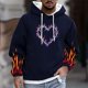 thumbnail image 1 of Sudadera con capucha para hombre, informal, a la moda, con estampado, con cordón, de manga larga, de poliéster, 1 of 5