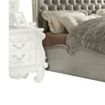 thumbnail image 6 of Acme Versailles Eastern King Bed Vintage Gray Synthetic Leather & Bone White, 6 of 9
