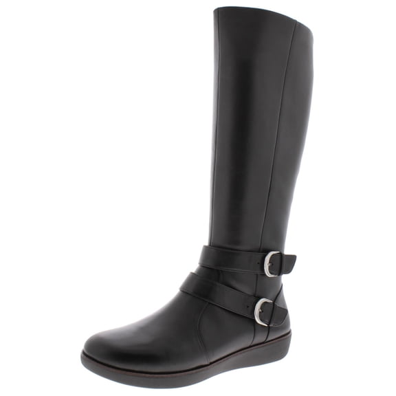 Fitflop Womens Noemi Double Buckle Leather Tall Knee-High Boots