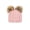 Light Pink, variant on Girls Crystal Mountain Hat with Two Pom Poms