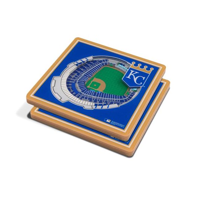 YouTheFan 9024941 MLB Kansas City Royals Kauffman Stadium 3D StadiumViews Coaster Set - Pack de 2